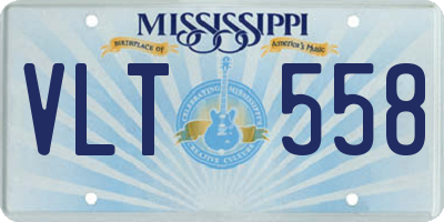 MS license plate VLT558