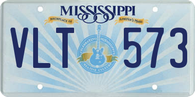MS license plate VLT573