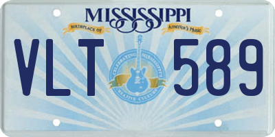 MS license plate VLT589