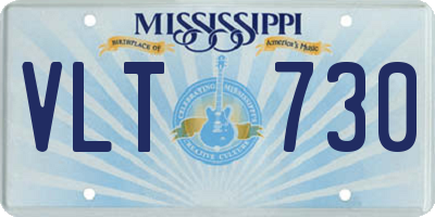 MS license plate VLT730