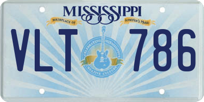 MS license plate VLT786