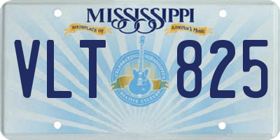 MS license plate VLT825