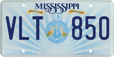 MS license plate VLT850