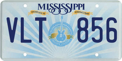 MS license plate VLT856