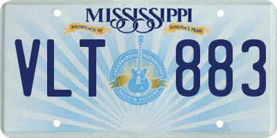 MS license plate VLT883