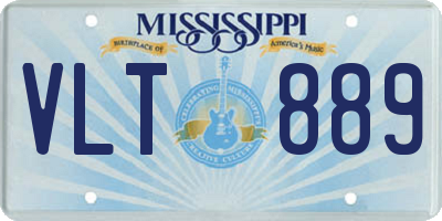 MS license plate VLT889