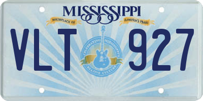 MS license plate VLT927