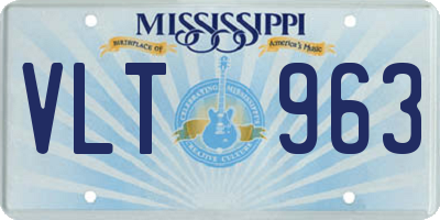 MS license plate VLT963