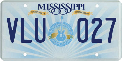 MS license plate VLU027