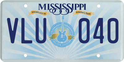 MS license plate VLU040