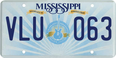 MS license plate VLU063