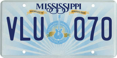 MS license plate VLU070