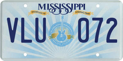 MS license plate VLU072