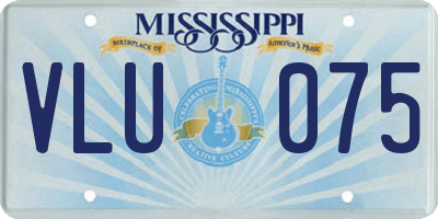 MS license plate VLU075