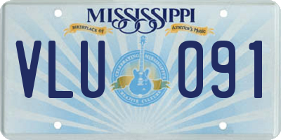 MS license plate VLU091