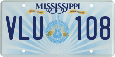 MS license plate VLU108