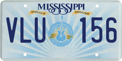 MS license plate VLU156