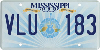 MS license plate VLU183