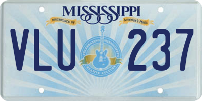 MS license plate VLU237