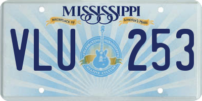 MS license plate VLU253