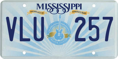 MS license plate VLU257