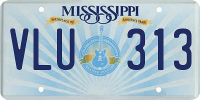 MS license plate VLU313