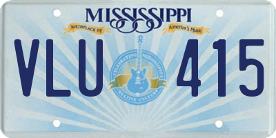 MS license plate VLU415