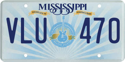 MS license plate VLU470