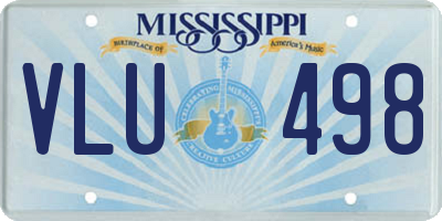MS license plate VLU498