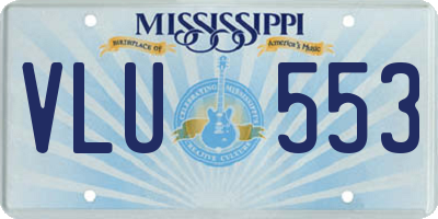 MS license plate VLU553