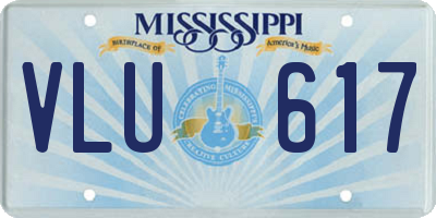 MS license plate VLU617