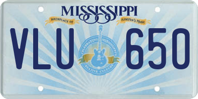 MS license plate VLU650