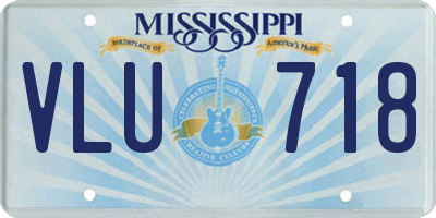 MS license plate VLU718