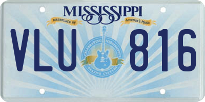 MS license plate VLU816