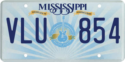 MS license plate VLU854