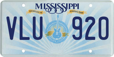 MS license plate VLU920