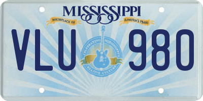 MS license plate VLU980