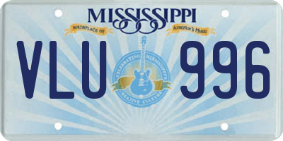 MS license plate VLU996