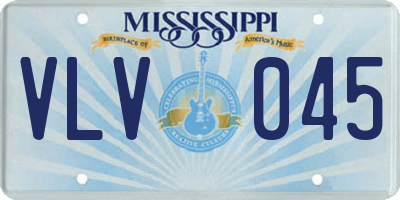 MS license plate VLV045