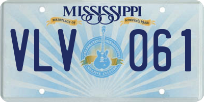 MS license plate VLV061