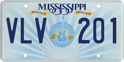 MS license plate VLV201