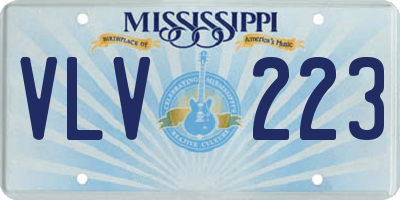 MS license plate VLV223