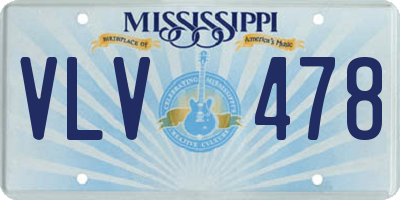 MS license plate VLV478
