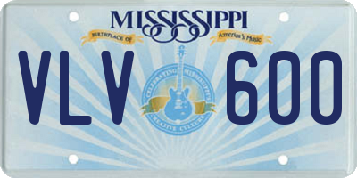 MS license plate VLV600