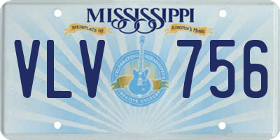 MS license plate VLV756