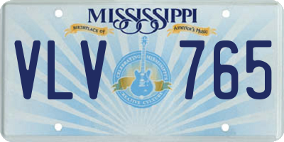 MS license plate VLV765