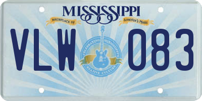 MS license plate VLW083