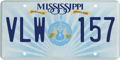 MS license plate VLW157