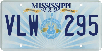 MS license plate VLW295