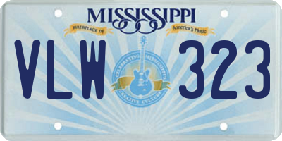MS license plate VLW323